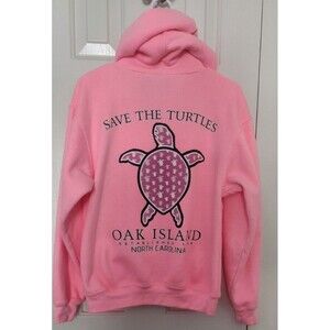 Pacific & Co. Full Zip Hoodie Womens Small (runs large) Save the Turtles Graphic